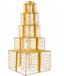 VidaXL Boîtes cadeaux de Noël empilables 250 LED blanc chaud 56 x 56 x 120 cm