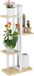 Merkloos Relaxdays Plantenrek metaal, met 4 etages, binnen, woonkamer, HxBxD:93 x 42,5 x 22,5 cm, plantentrap, lichtbruin