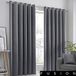 Fusion Strata Geweven Gordijn met Oogjes, Houtskool, 229 x 274 cm, 100% Polyester