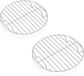 Sans marque Grille de ventilation ronde en acier inoxydable - Set de 2 pièces - 19 cm