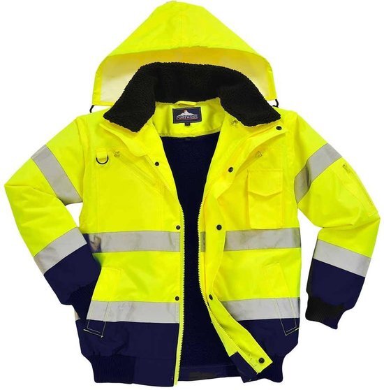 Portwest Bomberjack werkjas C465 Geel/Blauw Maat M