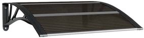 vidaXL Deurluifel Zwart Polycarbonaat 80x75 cm
