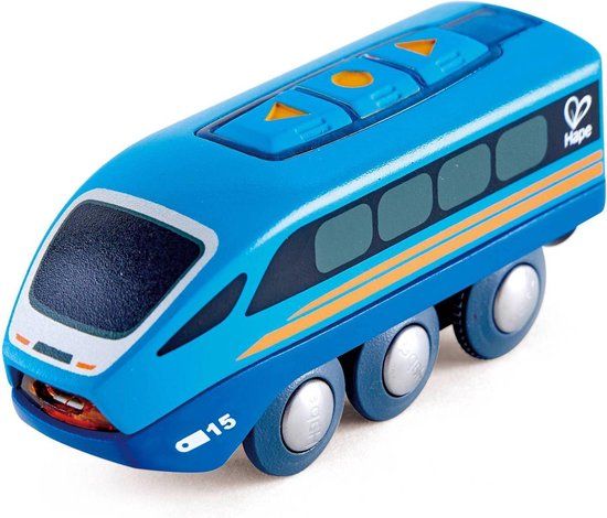 Hape Houten Locomotief - Blauw - 11.8 cm - E3726