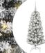 vidaXL Kunstmatige Inklapbare Kerstboom 150 LED's Groen en Wit 120 cm