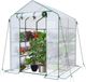 Wan GmbH Serre de jardin - Serre de jardin - Protéger les plantes - 8 étagères amovibles - 143x143x195 cm - Blanc
