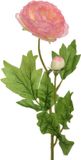 Ksd Kunstbloem Ranonkel H57cm zacht roze