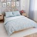 Markizeta Lilu Serie - Housse de couette en satin de coton - 160x200 cm - Bleu - Motif végétal