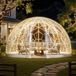 Jardin Tente dôme - Serre dôme géodésique / Tente bulle - 3,6 x 2,2 m - Pour 4-7 personnes - PVC - Avec fenêtre - Transparent