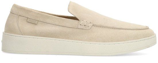 Manfield Beige Suède Loafers Heren Maat 40