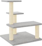 vidaXL Kattenmeubel met sisal krabpalen 61 cm lichtgrijs