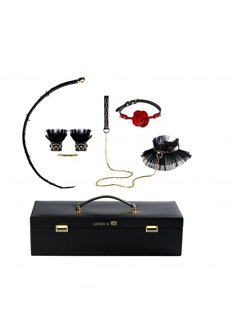 BDSM Luxurious & Romantic Bondage Play Kit - Zwart Leer
