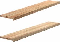 vidaXL - Vensterbanken - 2 stuks - onbehandeld - 140x25x2 cm - massief eikenhout