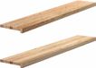 vidaXL - Vensterbanken - 2 stuks - onbehandeld - 140x25x2 cm - massief eikenhout