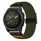 By Qubix Qubix - Geschikt voor Garmin bandje - 20mm Quickfit - Nylon bandje met parachute sluiting - Donkergroen - Geschikt voor Garmin Instinct E - 40mm