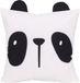Home & Styling Dieren sierkussen kinderkamer - Panda - wit/zwart - 40 x 40 x 8 cm - polyester