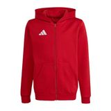 adidas Entrada26 Full Zip Hoodie Kids Sweatshirt, team power red 2/white, 7-8 Years