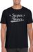 Bellatio Decorations Super broer cadeau t-shirt met zilveren glitters op zwart heren - kado shirt voor broers XXL