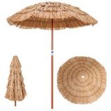 COSTWAY Parasol Hawaï, naturel, 155 cm