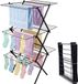 Merkloos Relaxdays Wasrek inklapbaar - 115x53,5x52 cm - metaal - zwart