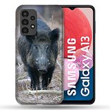Beschermhoes Samsung Galaxy A13 Beschermhoes, wilde zwijn, grenen