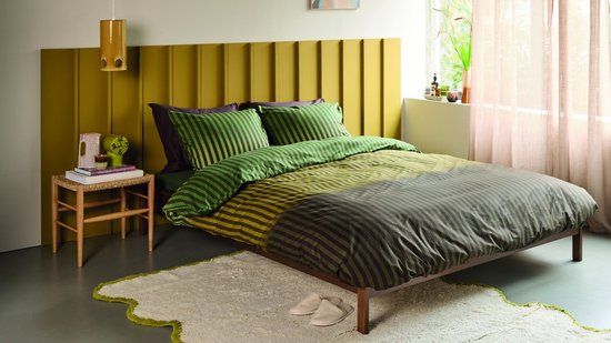 Beddinghouse Jonah dekbedovertrek - Eenpersoons - 140 x 200/220 cm - Groen