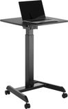 Maclean MC-892B Laptoptafel met wielen Zit-sta bureau In hoogte verstelbaar tot maximaal 113cm 30 graden kantelbaar Zwart