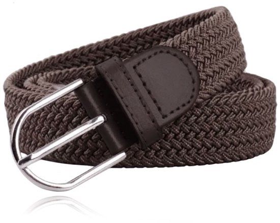 LGT JWLS Herencanvasriem - Elastisch, Bruin-100cm