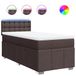vidaXL Boxspringbed met matras, donkerbruin, 100x200 cm, met stoffen bekleding