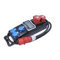 as - Schwabe Vollgummi-Steckdosenleiste S11+, 32 A/400 V -IP 44-, 1 Stück, schwarz, 60813