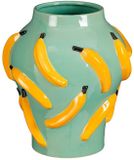 Mica Decorations Moza Vaas - H30 x Ø27 cm - Keramiek - Groen, Geel