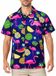 King Kameha Shirt 'Flamingo Melone' blauw