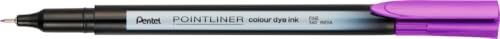 Pentel Pointliner colour S40 Fineliner - dye inkt, 0,4 mm, paars (12 stuks)