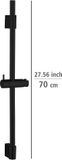 Merkloos Wenko Drążek prysznicowy Classic ze stali nierdzewnej matowa czerń 70 cm