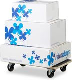 Merkloos Relaxdays meubelhondje met rem - tot 400 kg - antislip - 11,5 x 58 x 30 cm - zwart