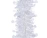 Ksd Decoris Kerstslinger - sterren - wit - 270 x 10 cm - lametta/folie - kerstboomslinger