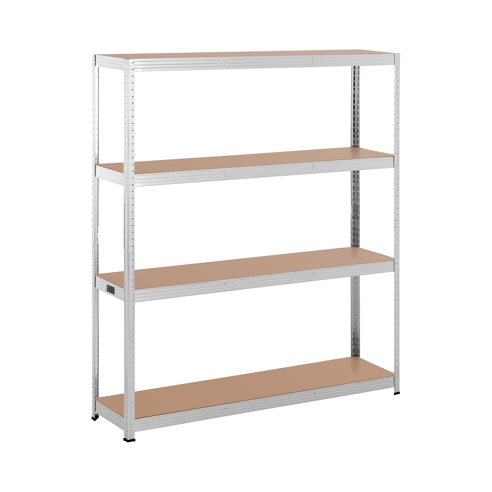 MSW Stellingkast - 160 x 40 x 180 cm - voor 4 x 150 kg - Grijs