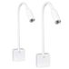 SEBSON LED Stopcontact Lamp Dimbaar Wit, Wandlamp met Stekker 4W, Set van 2