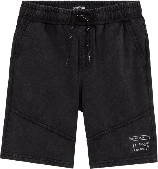 WE Fashion Jongens regular fit short met acid wash