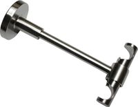 Gardinia® Universele plafondsteun, open, voor diameter 16 mm, RVS look, 13,5 cm, metaal