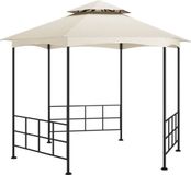 vidaXL Prieel met zijwanden 3,1 x 2,7 m Crème