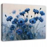WALLARENA - Schilderij op canvas 90x60 cm - blauwe veldbloemen