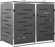 vidaXL Containerberging dubbel 138x77,5x115 cm roestvrij staal