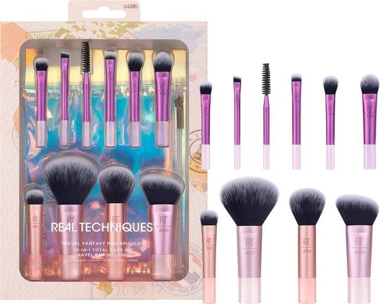 Real Techniques Travel Fantasy Mini Brush Kit - Roze