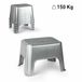 Plasticforte Tabouret de cuisine/rehausseur - Lot de 3 pièces - 40 x 30 x 28 cm - Argent