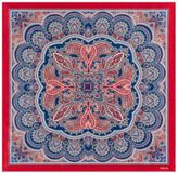 Roeckl sjaal Fine Paisley 53x53 Red / Navy veelkleurig