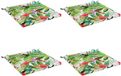 vidaXL 4-Piece SOEST Seat Cushions - 100% Polyester - Multicolor