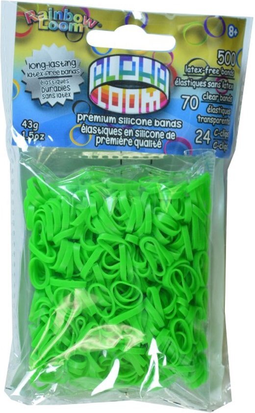 Rainbowloom Alpha bandjes Helder lime groen 600 stuks