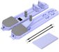 StarTech Pilates Pilates-bord - Fitnessbord 8-in-1 - Verstelbare breedte - Weerstandsbanden - Opvouwbaar - EVA-kniekussens - Lila