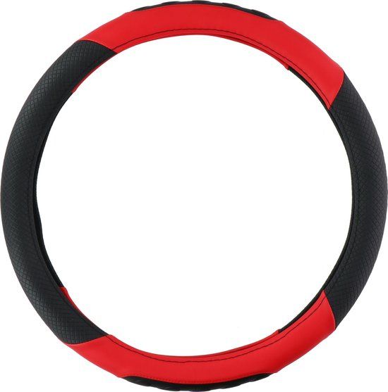 All Ride Stuurhoes Vrachtwagen - Sturen met Diameter 44-46CM - Rubber - Anti-Slip Textuur - Makkelijk te Installeren - Zwart/Rood