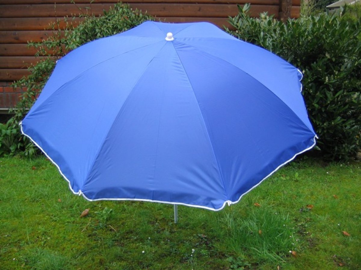 MooieDeal Beach Parasol - Ø180 cm - UPF 15 - Inclusief parasolvoet - Strandparasol - Meerdere kleuren verkrijgbaar!